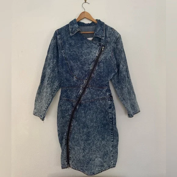 Fashion Nova Blue Denim Long Sleeve Dress - Picture 2 of 6